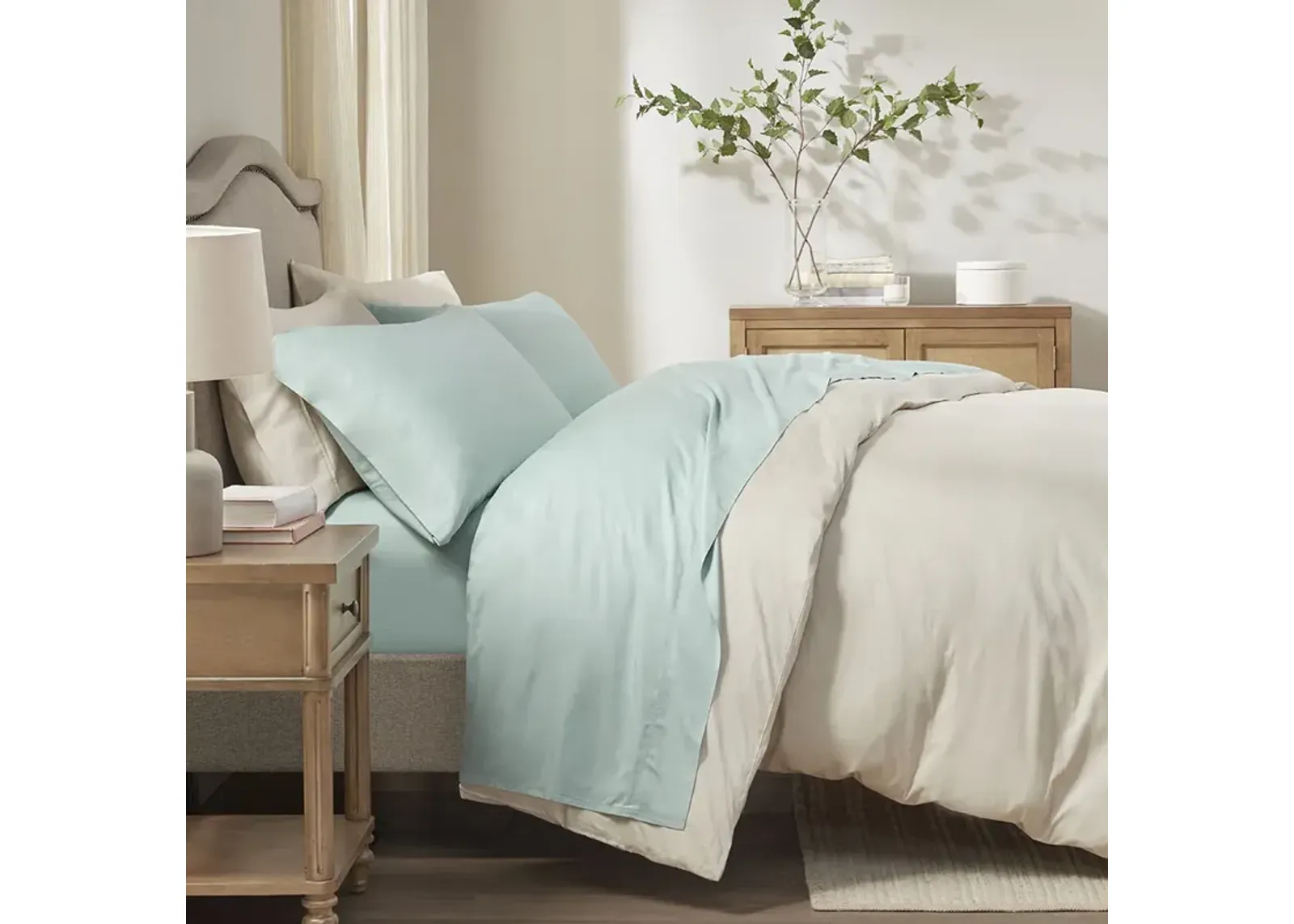 Sleep Philosophy Rayon from Bamboo Aqua 4PC Sheet Set