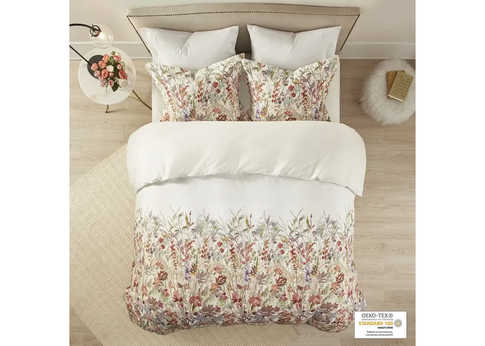 Madison Park Mariana Multi 3 Piece Cotton Printed  Duvet Cover Set