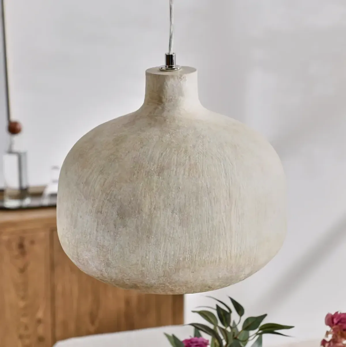 Jodi 1-Light Antique Alabaster Concrete Pendant