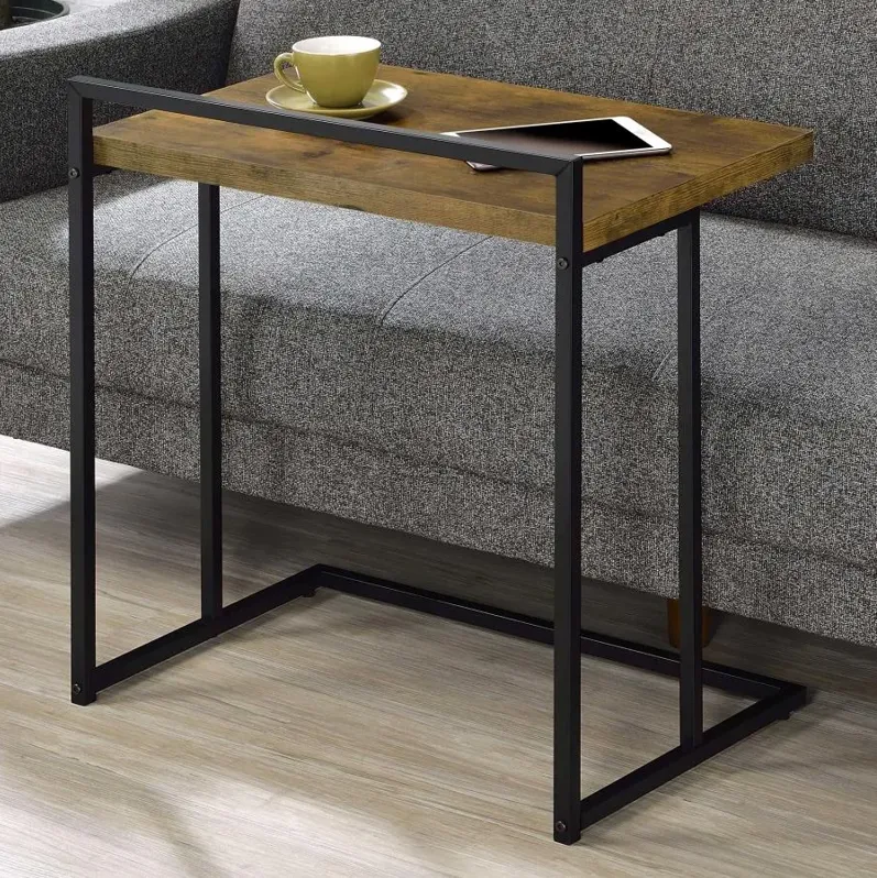 Aaliyah Rectangular Snack Table with Metal Base