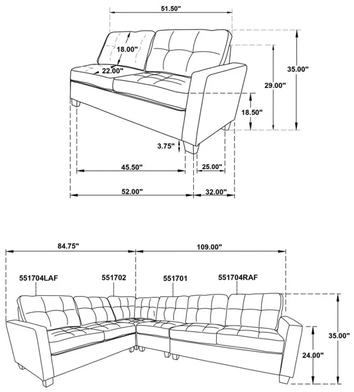 Georgina 4-piece Upholstered Modular Sectional Sofa Steel Beige