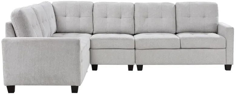 Georgina 4-piece Upholstered Modular Sectional Sofa Steel Beige