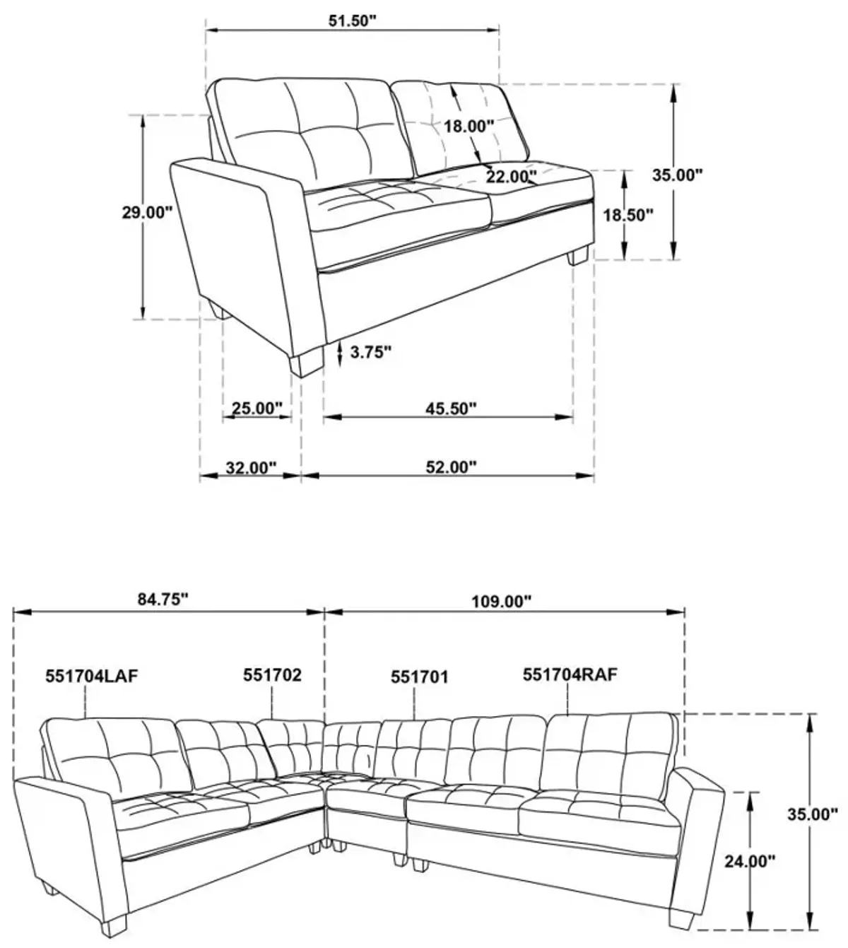 Georgina 4-piece Upholstered Modular Sectional Sofa Steel Beige