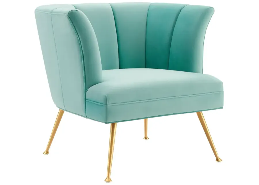 Veronica Channel Tufted Performance Velvet Armchair