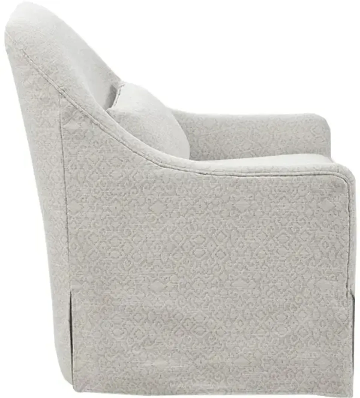 Madison Park Theo Ivory/Black Swivel Glider Chair