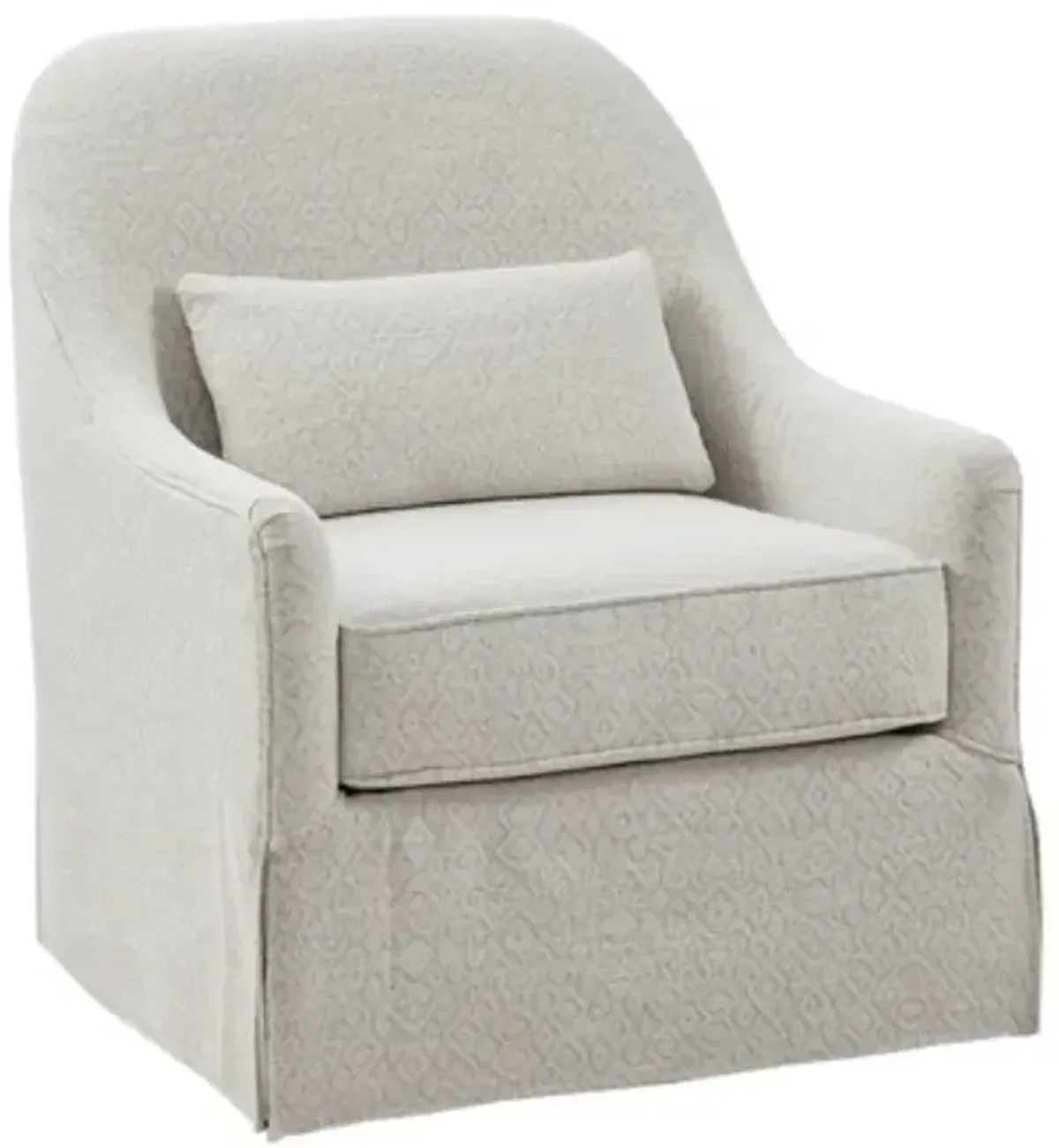 Madison Park Theo Ivory/Black Swivel Glider Chair