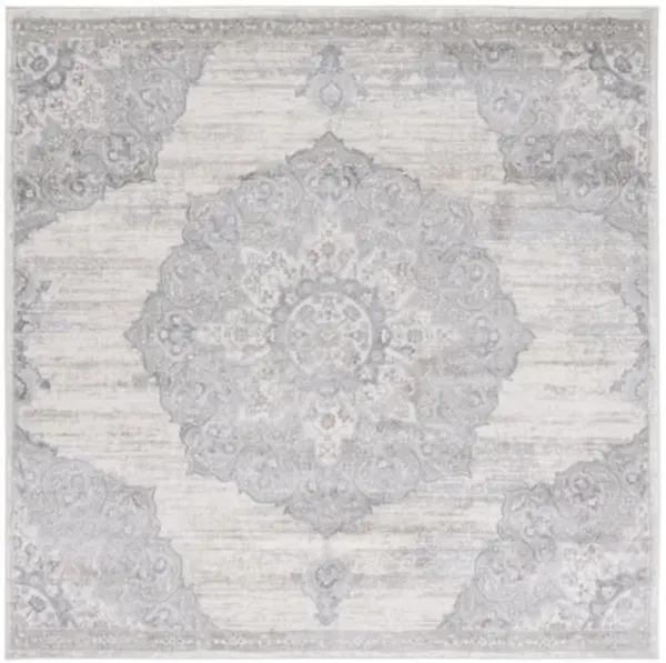 Brentwood 802 Ivory / Beige 6'-7" X 6'-7" Square Square Powerloomed Rug