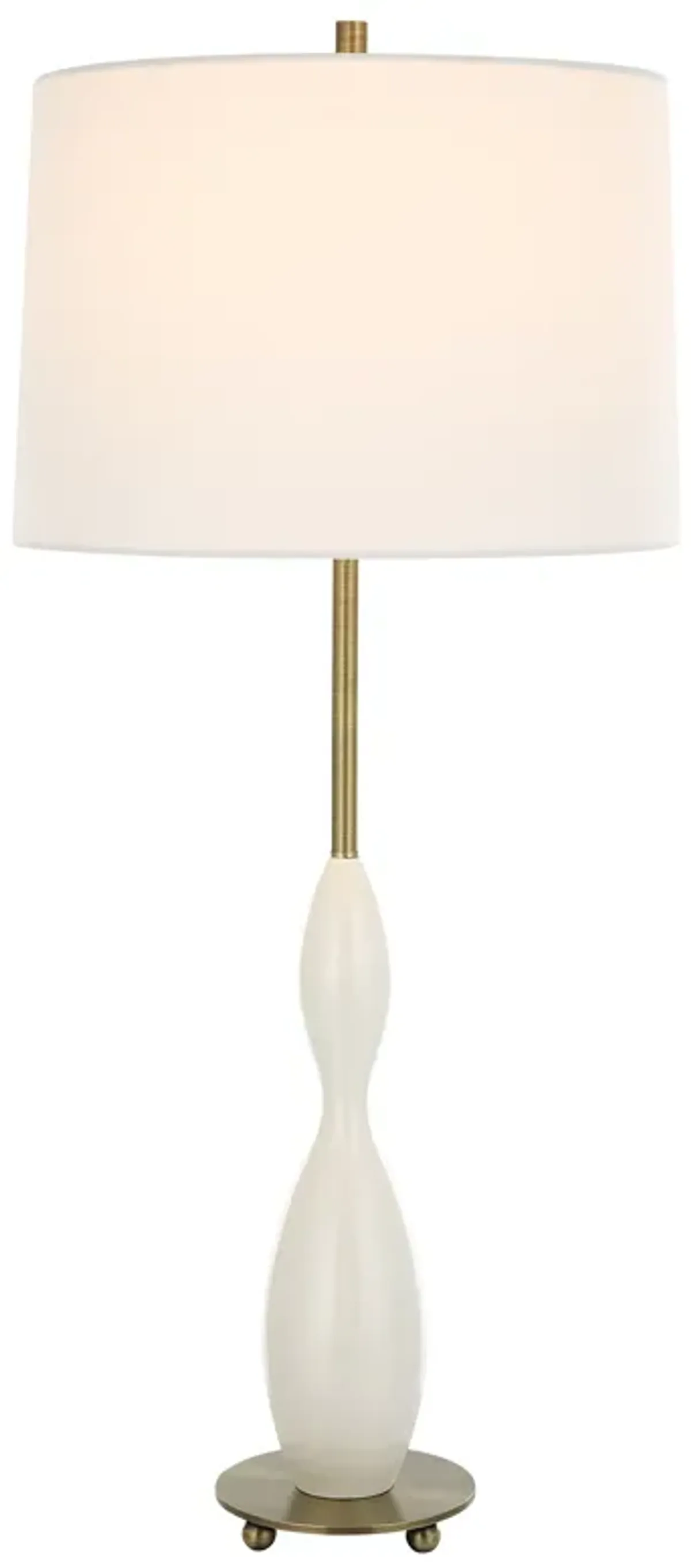 Annora Glossy White Table Lamp