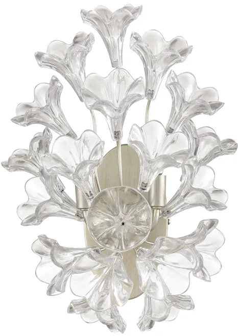 Celene 17" High 2-Light Sconce - Aged Silver