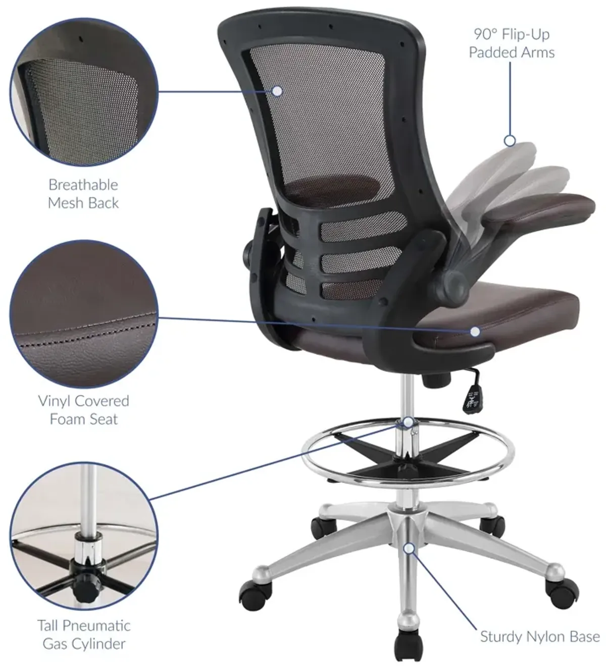 Attainment Vinyl Drafting Chair