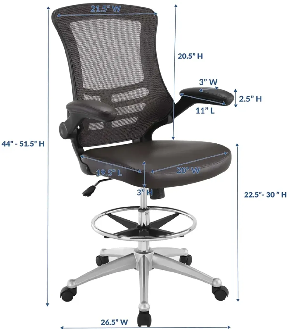 Attainment Vinyl Drafting Chair