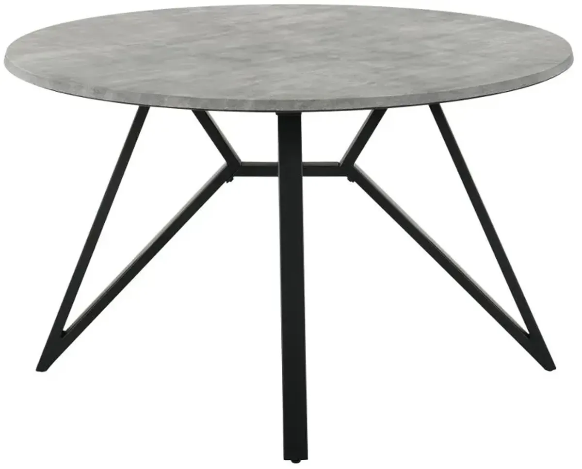 Neil 5-piece Round Dining Set Concrete and Grey