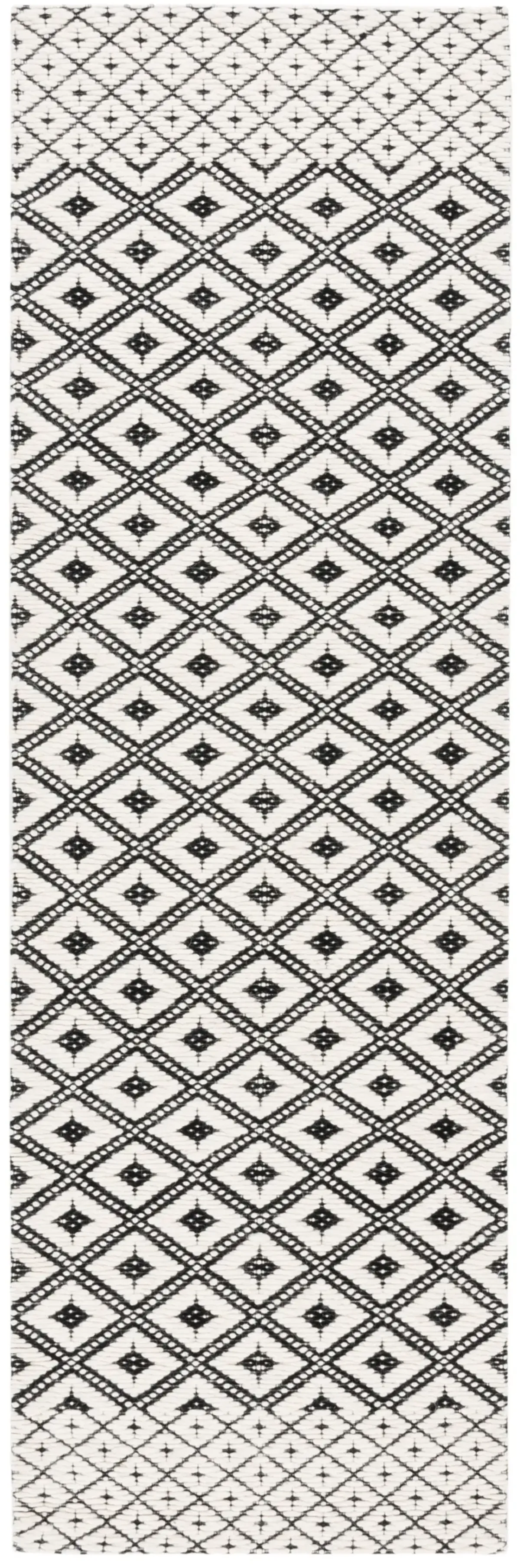 MARBELLA 455 BLACK  2'-6' x 8' Runner Rug