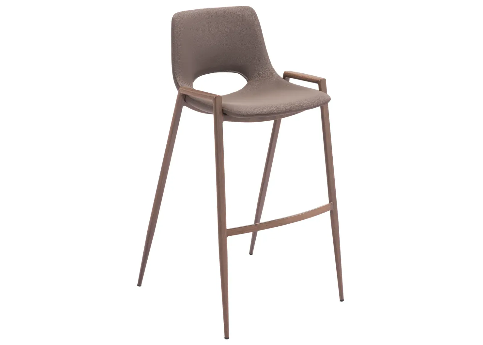 Desi Barstool (Set of 2) Brown & Walnut