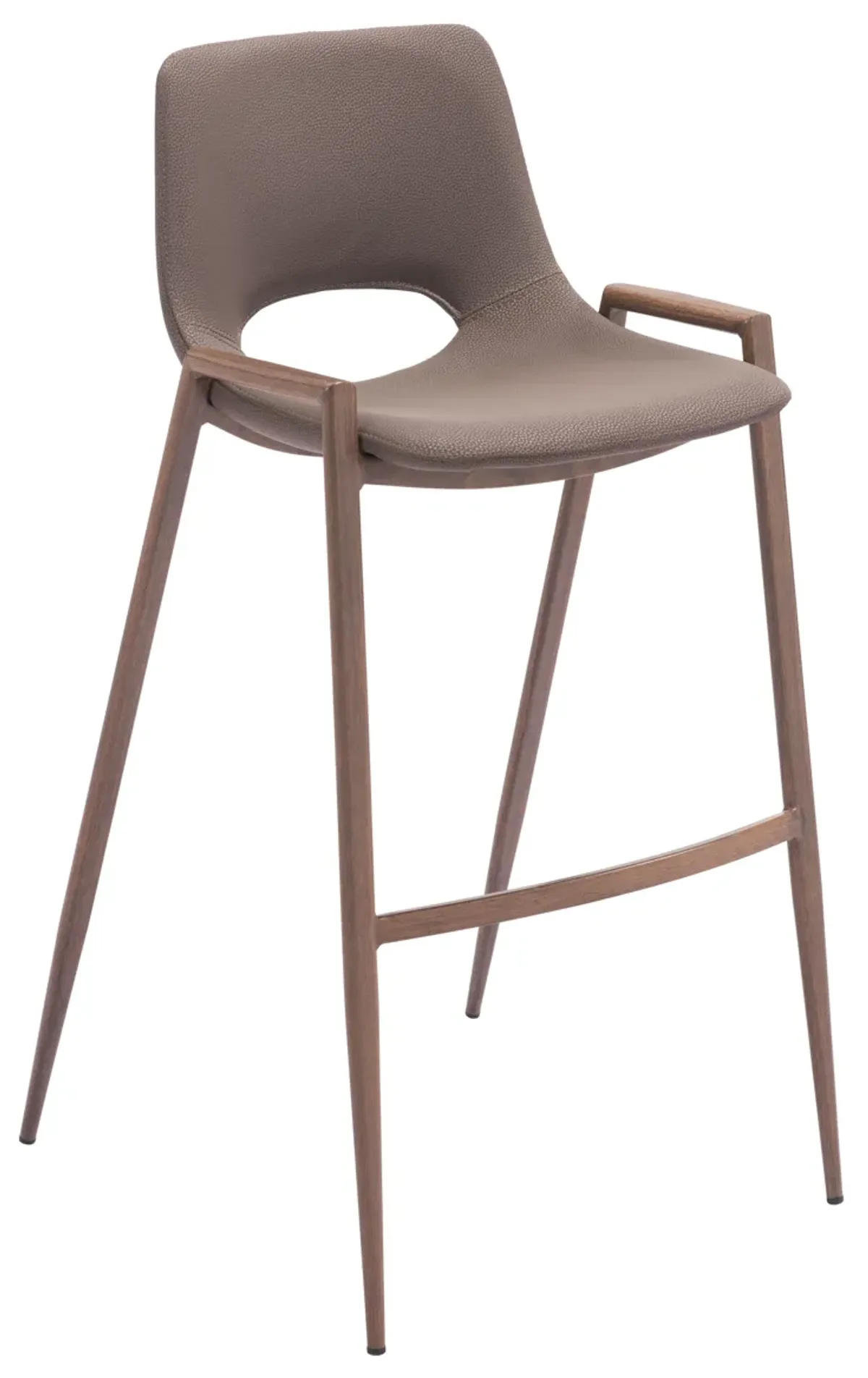 Desi Barstool (Set of 2) Brown & Walnut