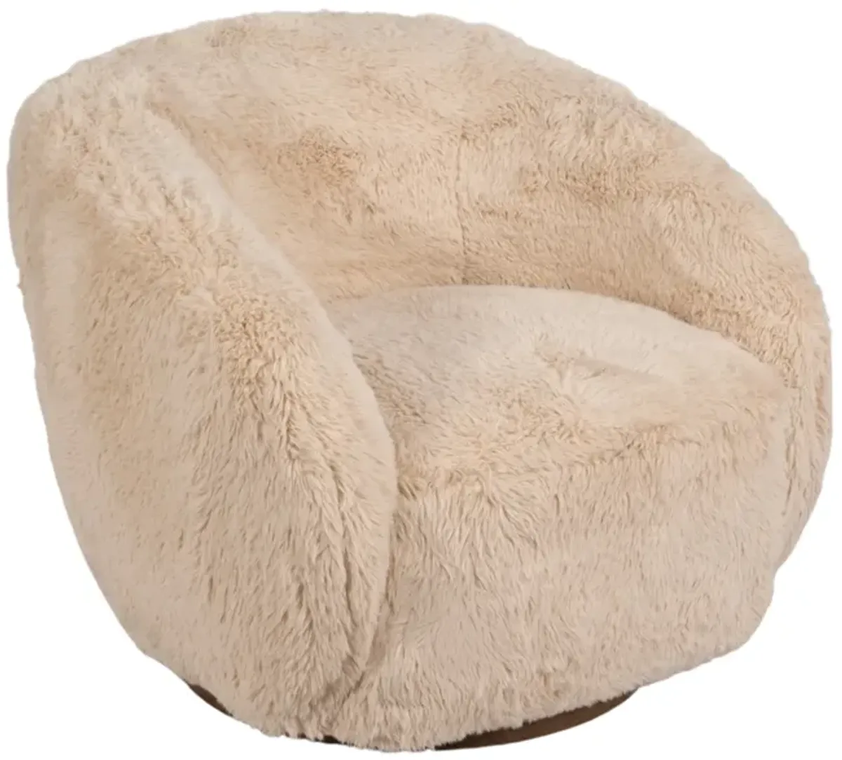 Roundback Swivel Chair, Sand