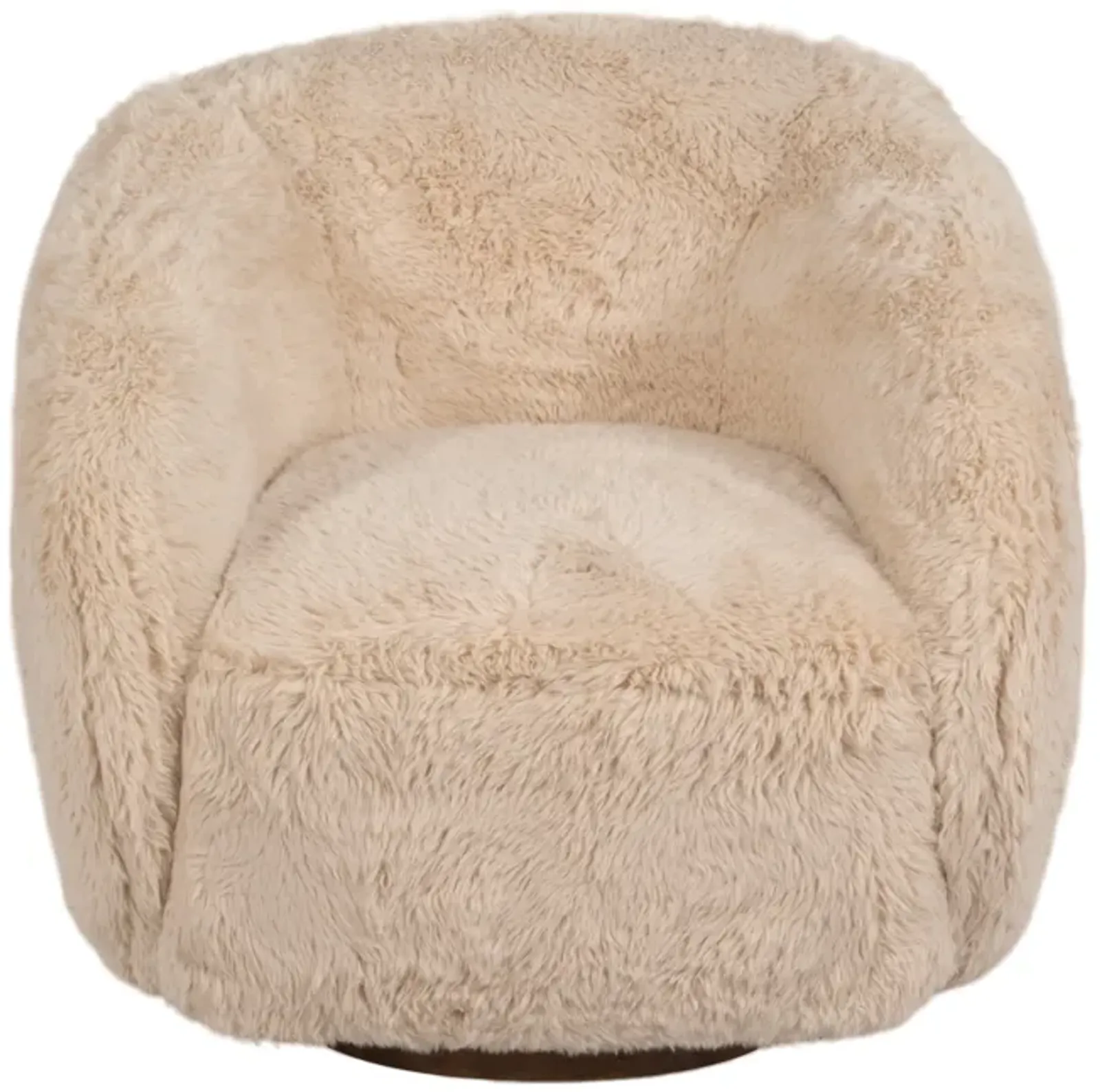 Roundback Swivel Chair, Sand