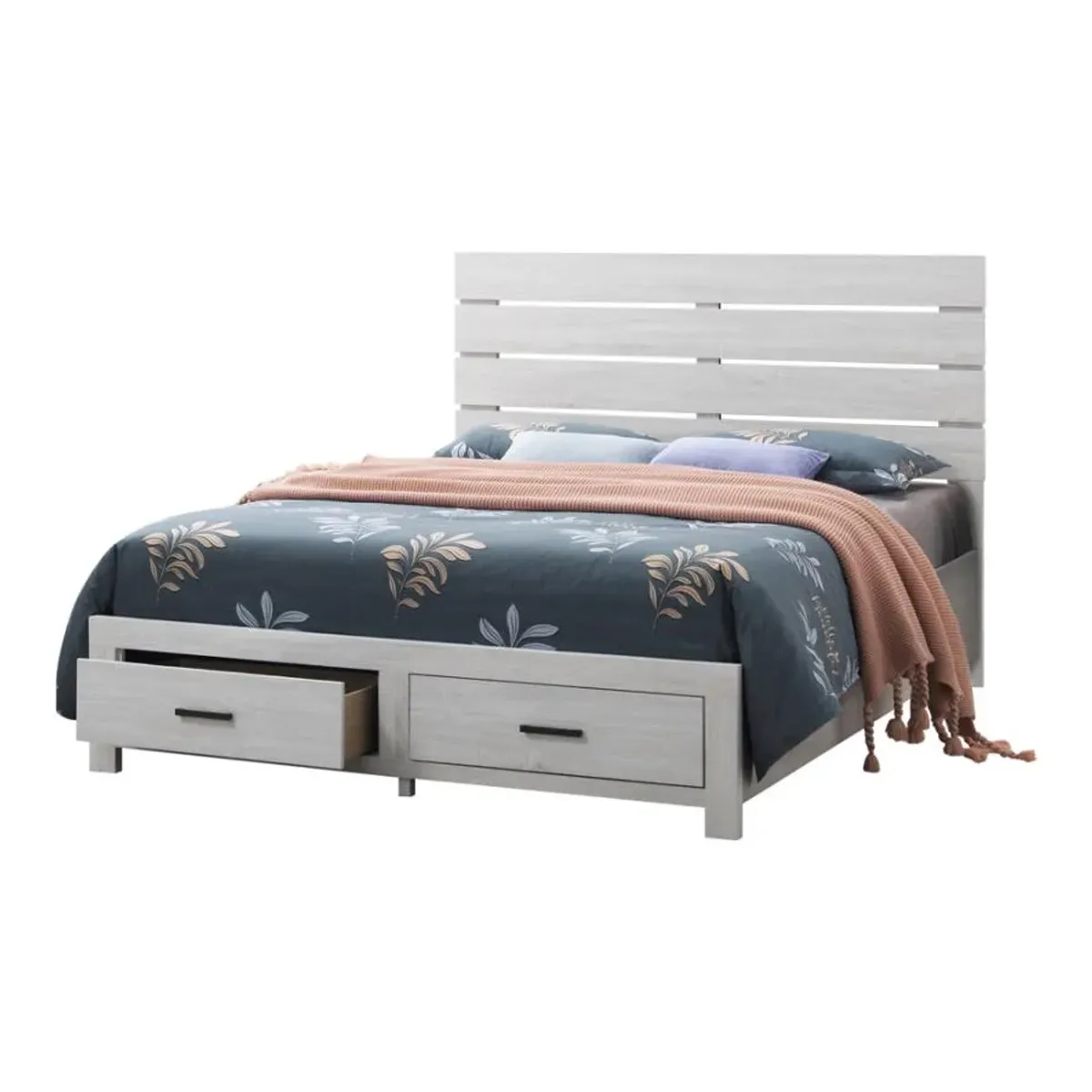 Brantford 5-piece Queen Storage Bedroom Set Coastal White