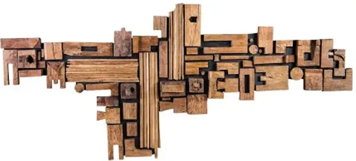 asken wall art, wood, freeform