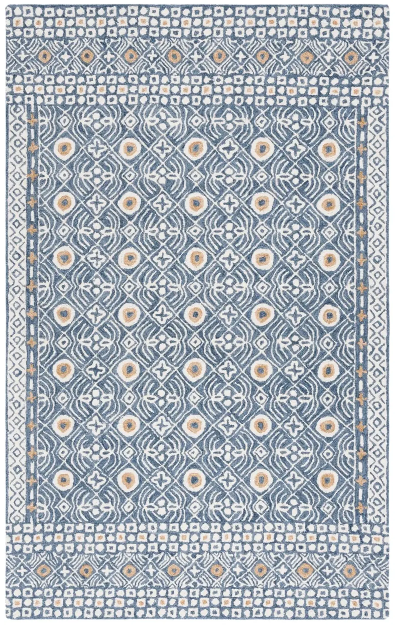 MICRO-LOOP 801 BLUE  5' x 8' Medium Rectangle Rug