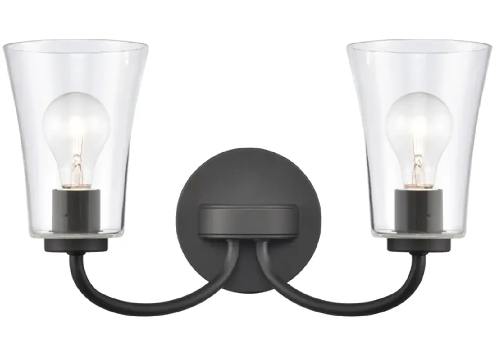 Emily 17'' Wide 2-Light Vanity Light - Matte Black