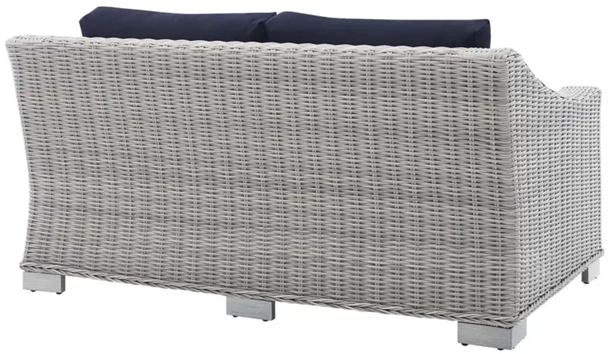 Conway Sunbrella® Outdoor Patio Wicker Rattan Loveseat