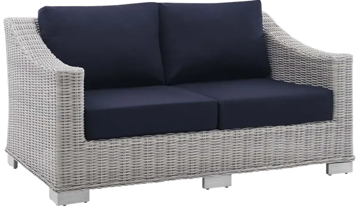 Conway Sunbrella® Outdoor Patio Wicker Rattan Loveseat