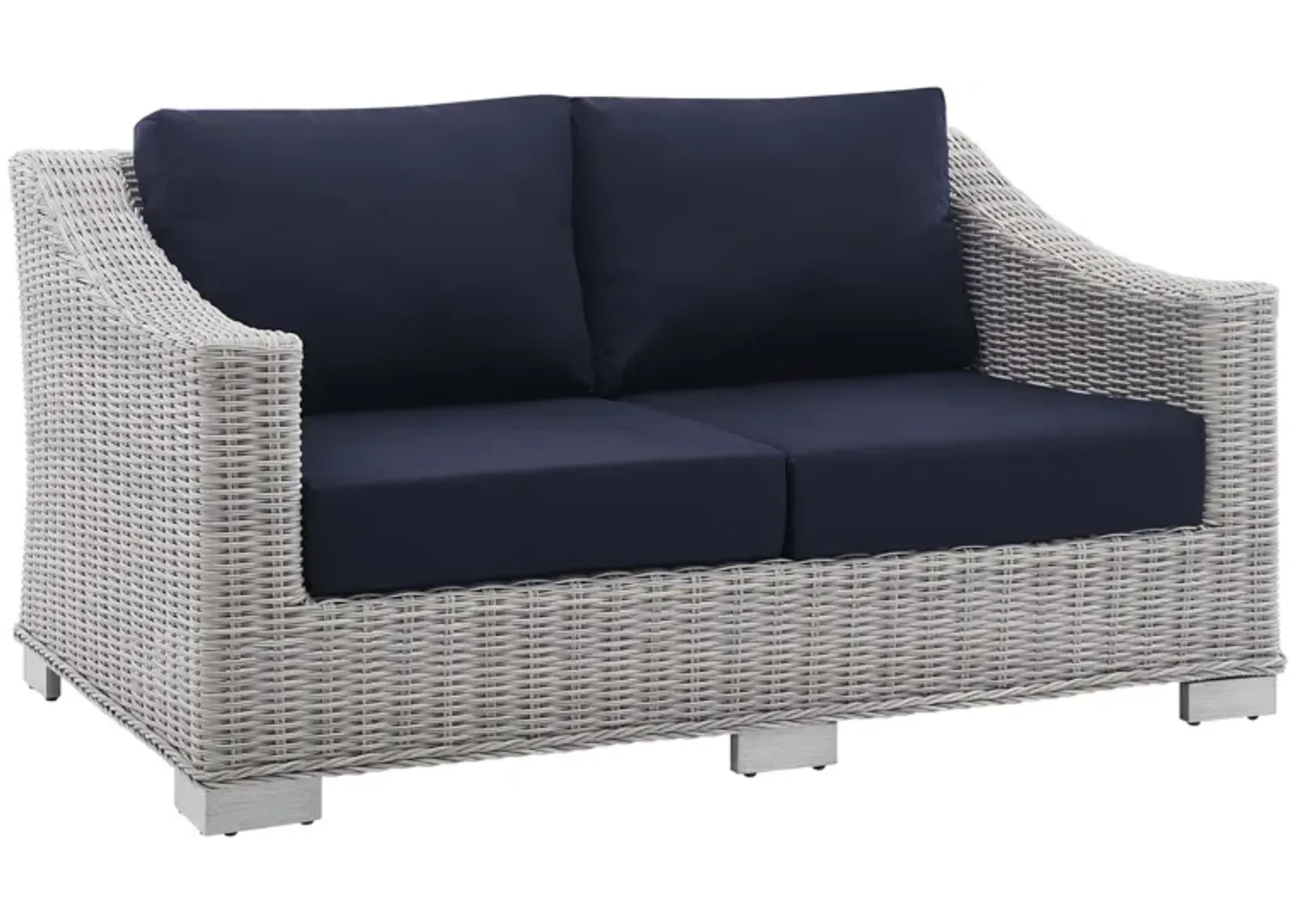 Conway Sunbrella® Outdoor Patio Wicker Rattan Loveseat