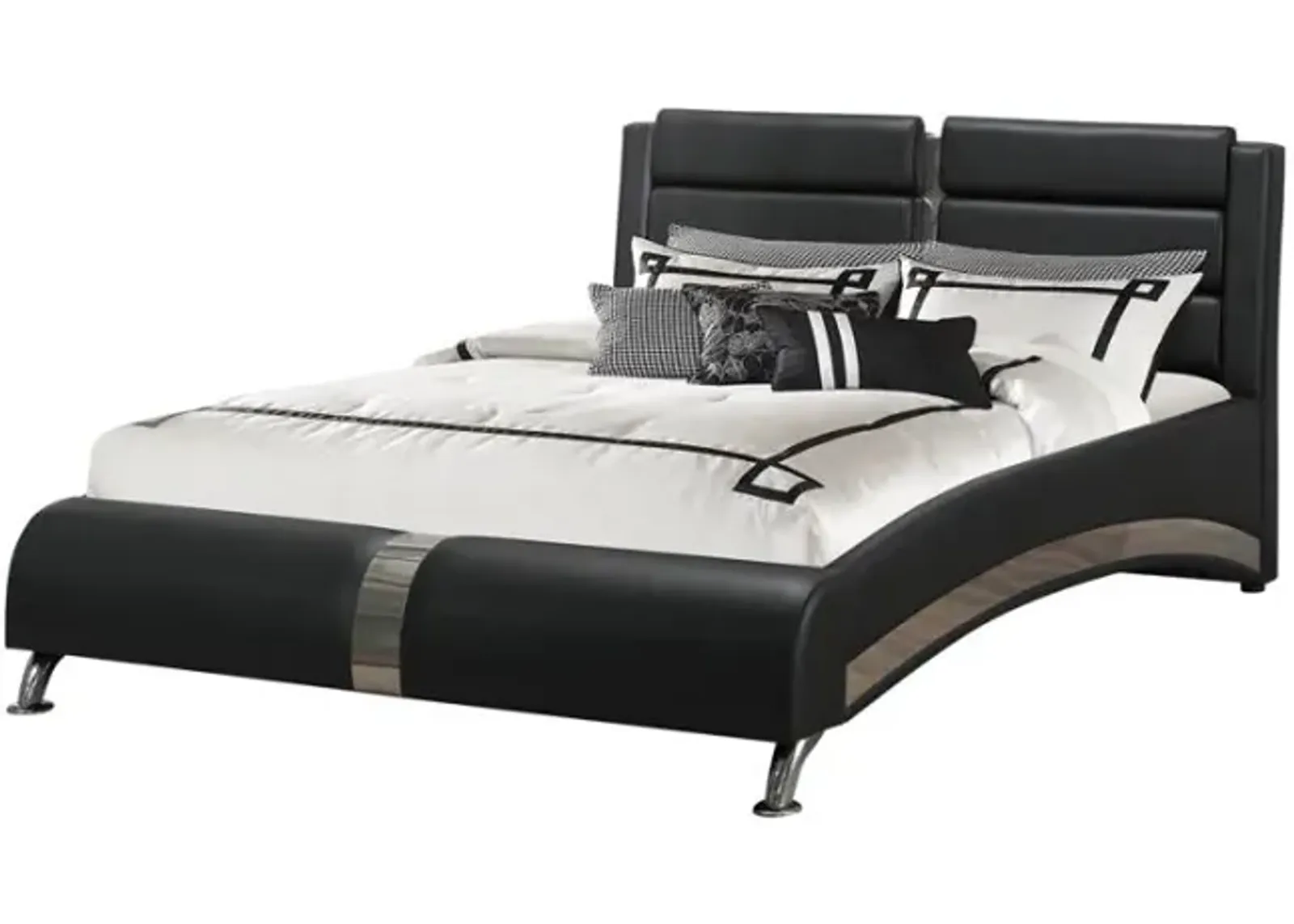 Jeremaine Eastern King Upholstered Bed Black