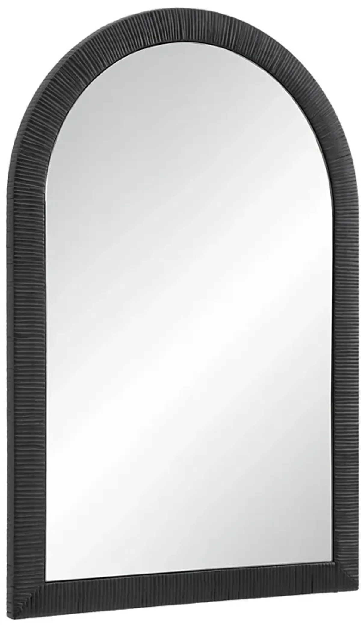 Prilly 36" Tall Arch Rectangular Mirror, Black