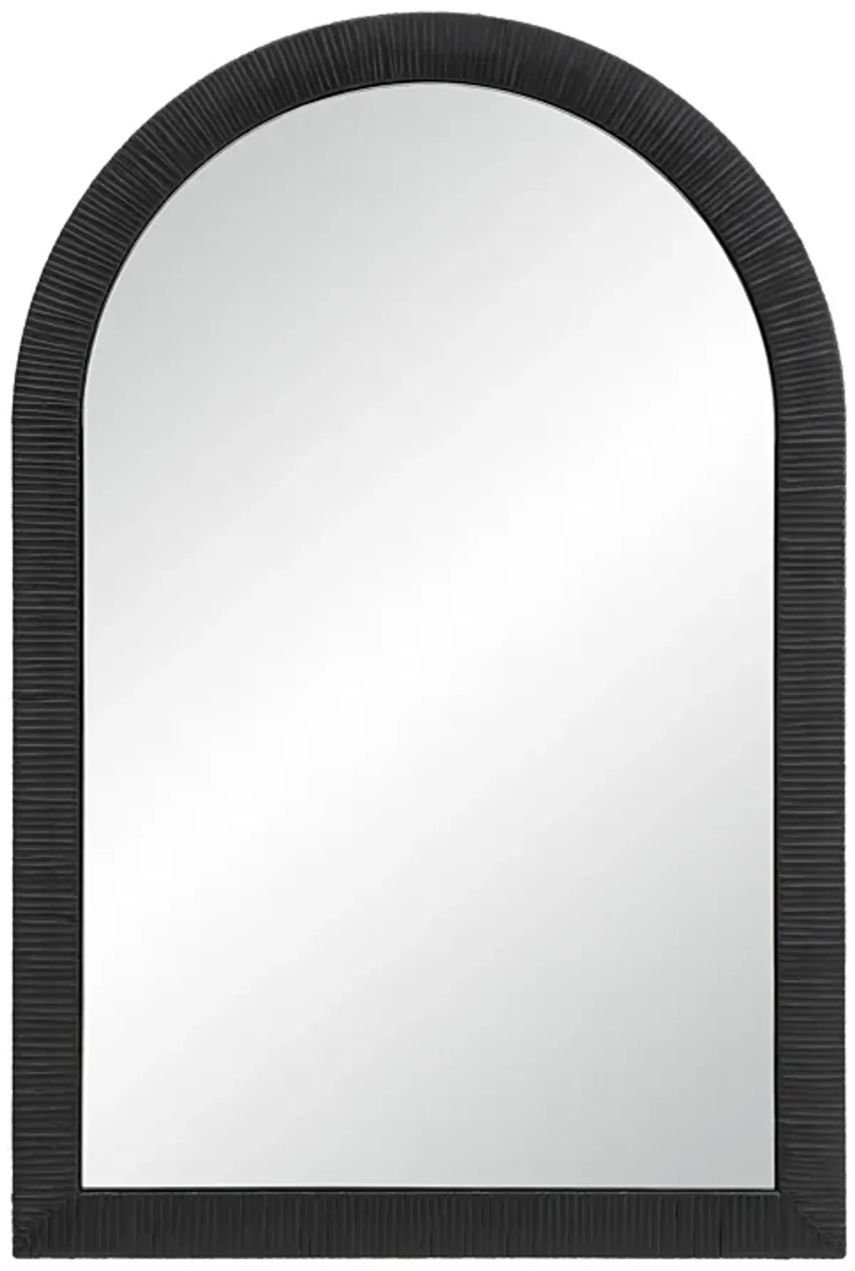 Prilly 36" Tall Arch Rectangular Mirror, Black