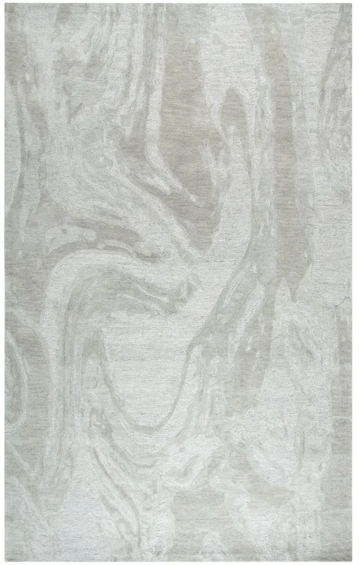 Fifth Avenue Gray Abstract Wool 5' x 8' Rectangle Rug