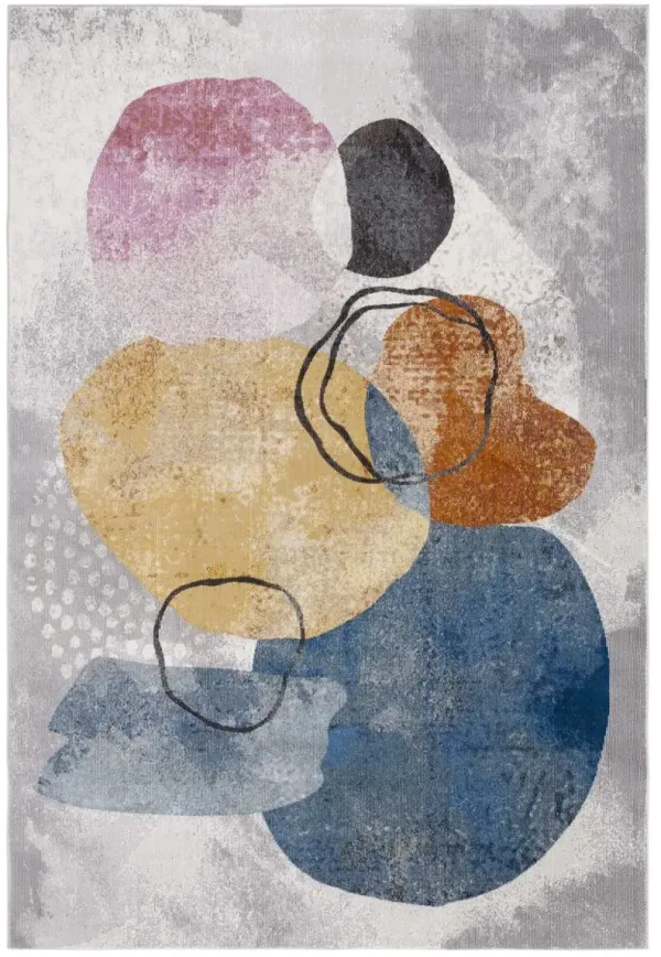 ART STUDIO 110 Blue 3' X 5' Small Rectangle Rug