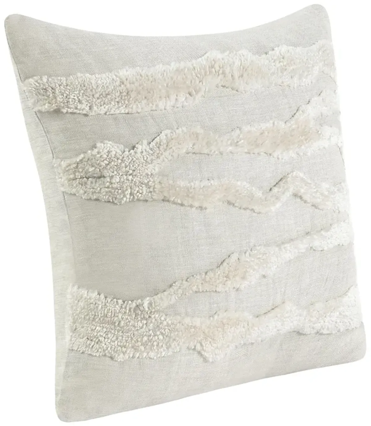 Passage 22" Belgian Linen Blend Throw Pillow, Ivory