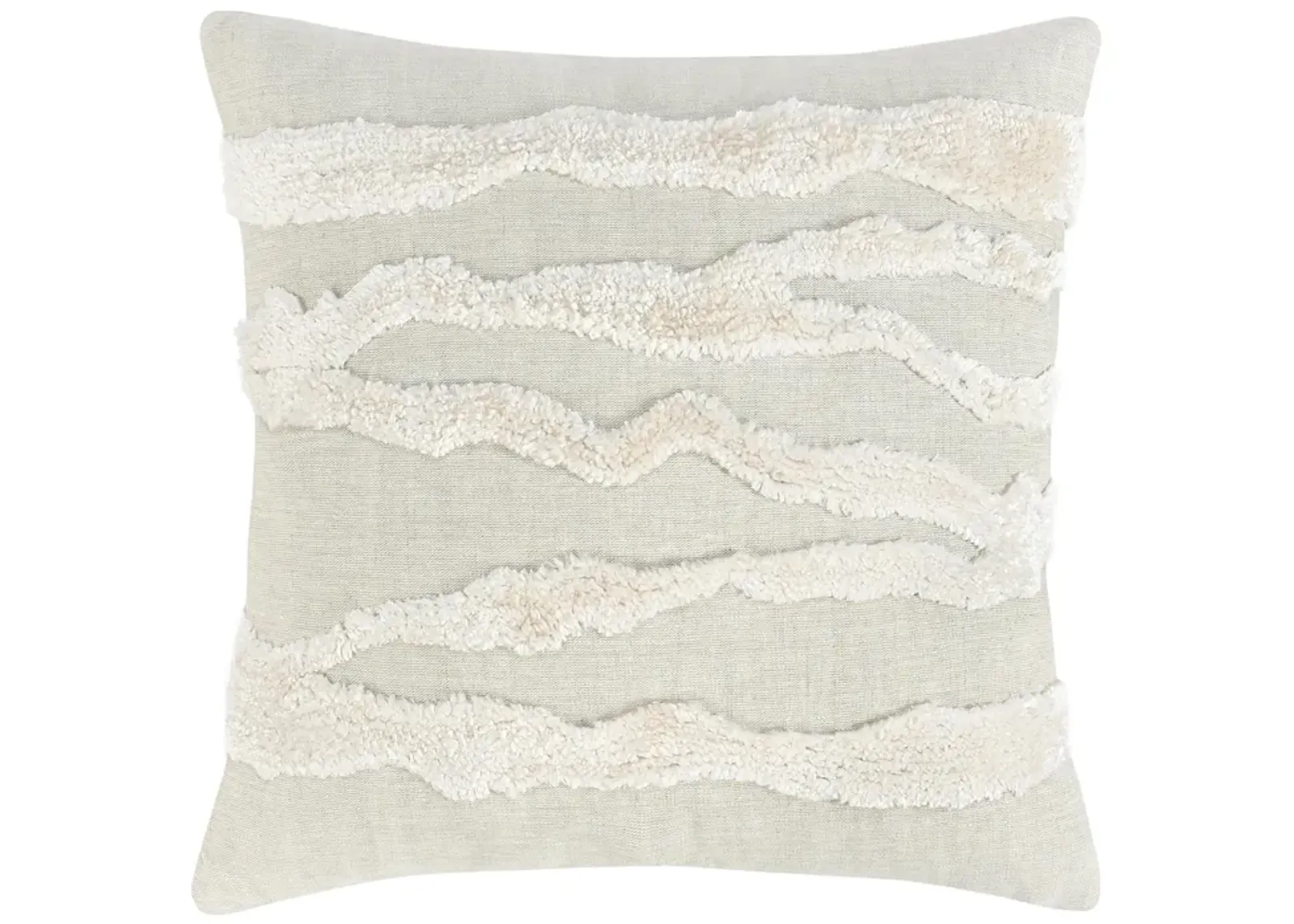 Passage 22" Belgian Linen Blend Throw Pillow, Ivory