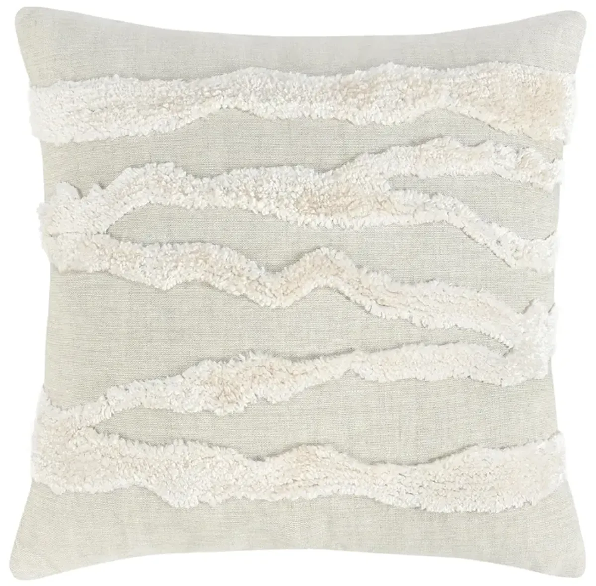 Passage 22" Belgian Linen Blend Throw Pillow, Ivory