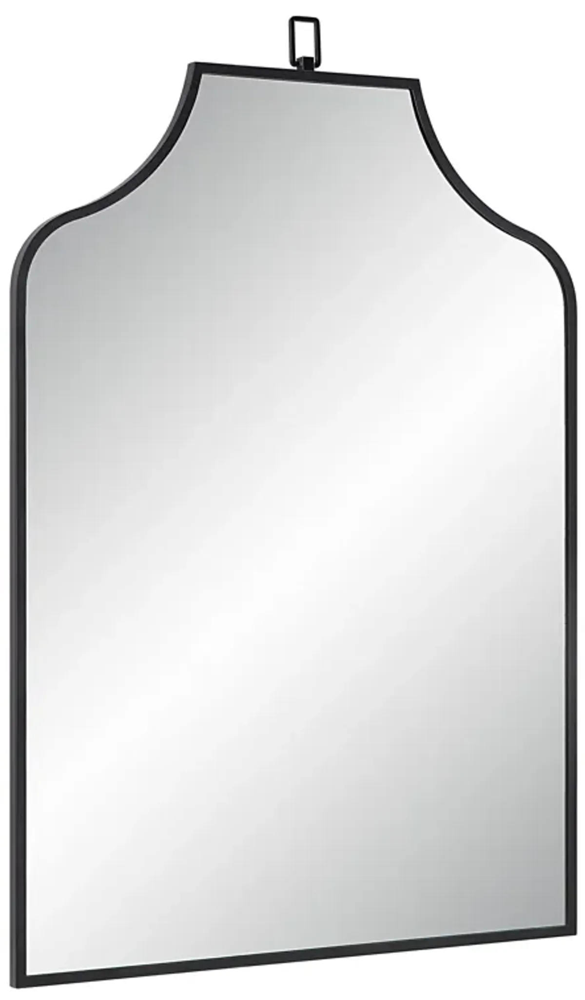 Breda 45" Tall Recatangular Arch Mirror, Matte Black