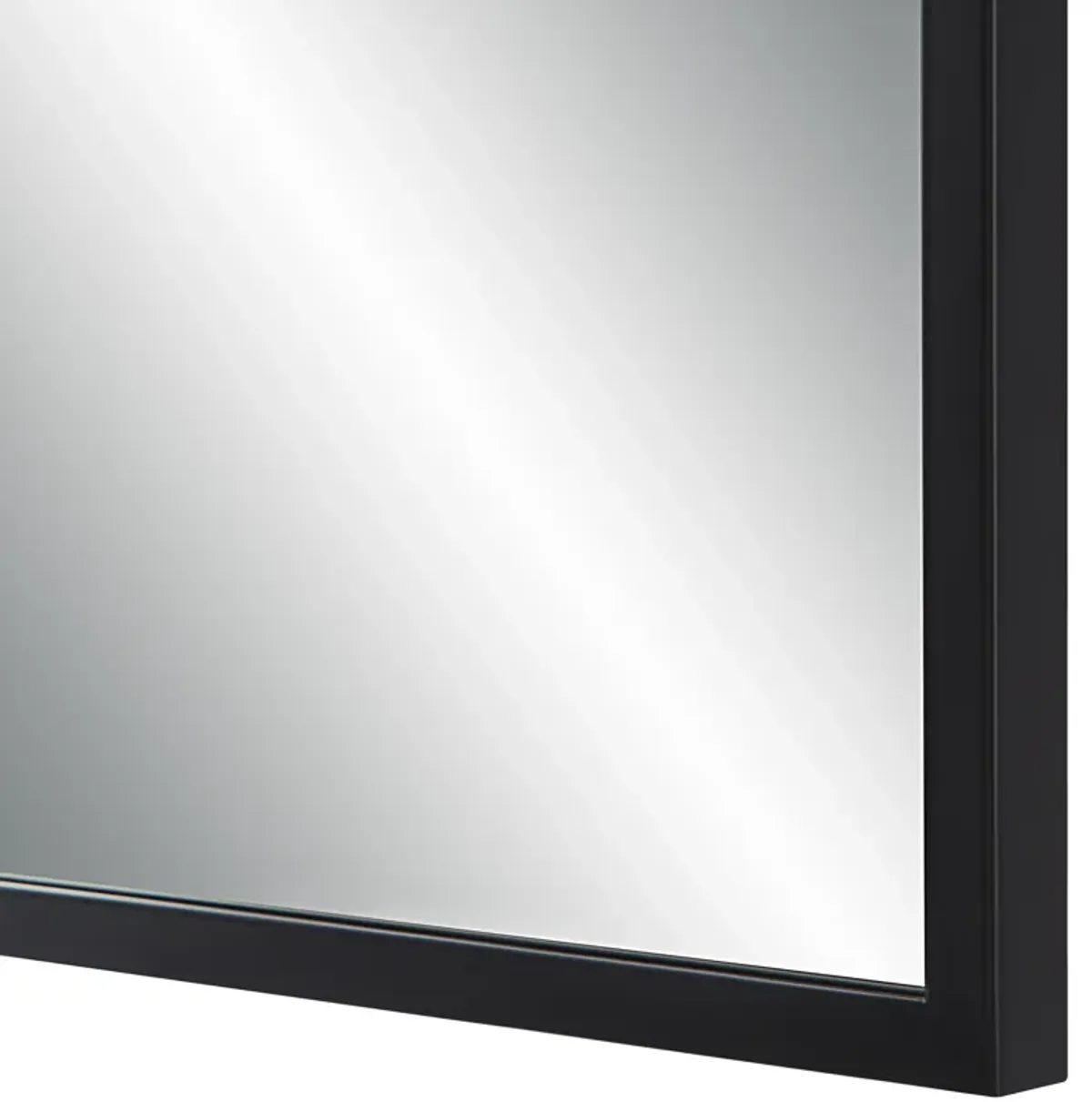 Breda 45" Tall Recatangular Arch Mirror, Matte Black