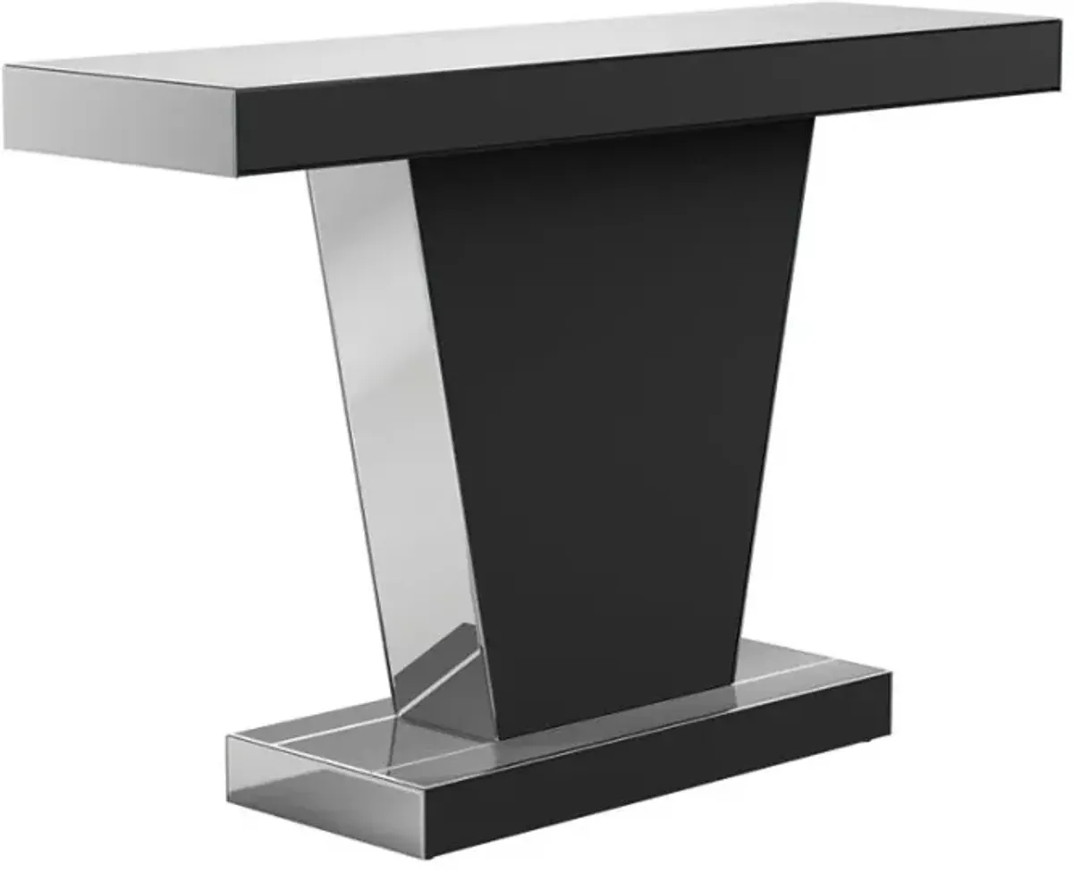 Crocus Rectangular Console Table Silver