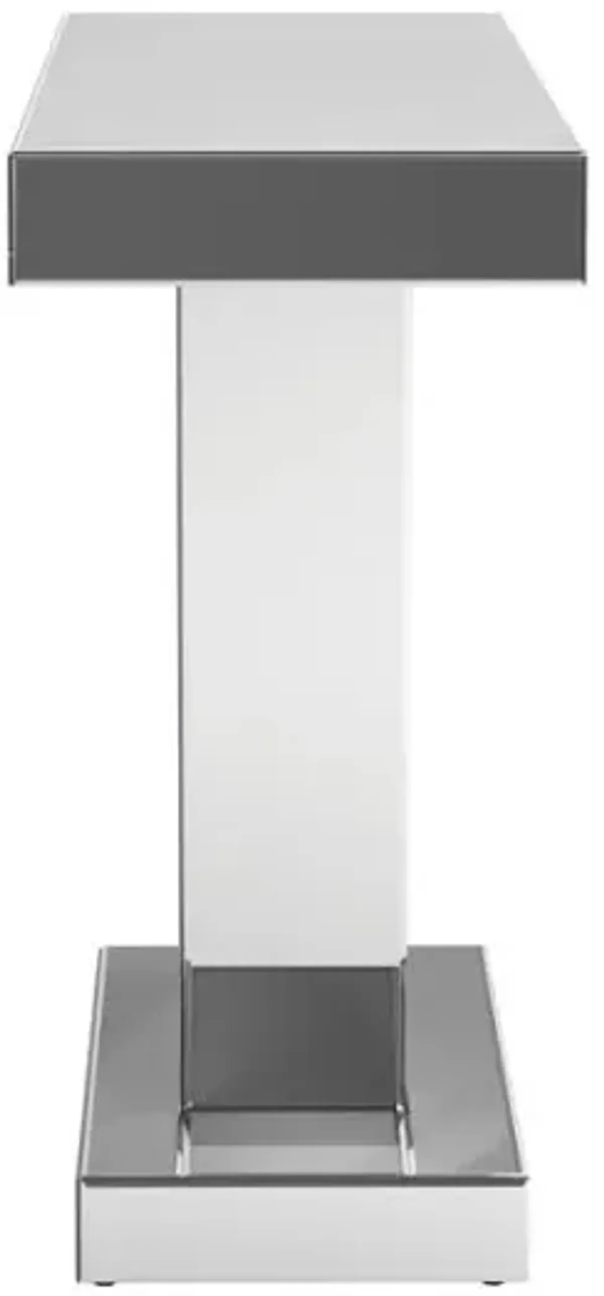 Crocus Rectangular Console Table Silver