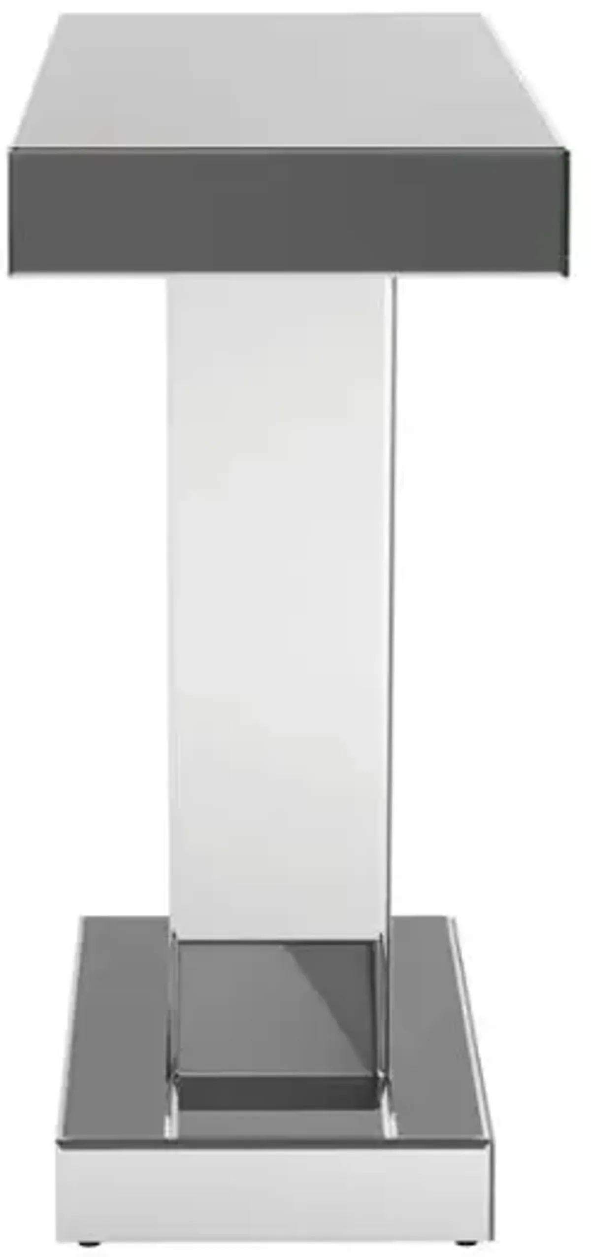 Crocus Rectangular Console Table Silver