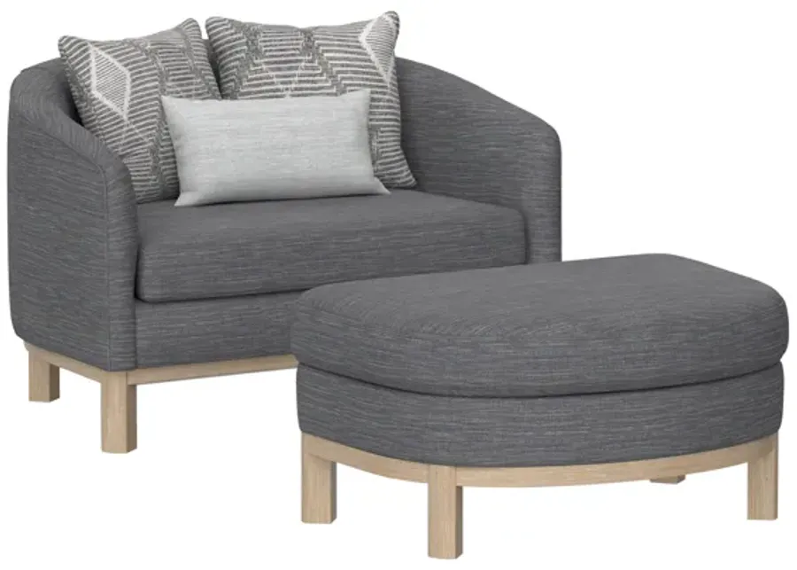 Maeve Chair And Storage Ottoman Set