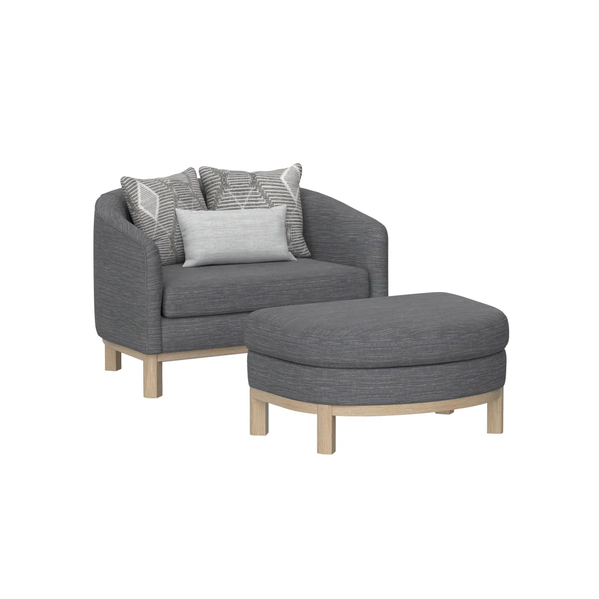 Maeve Chair And Storage Ottoman Set