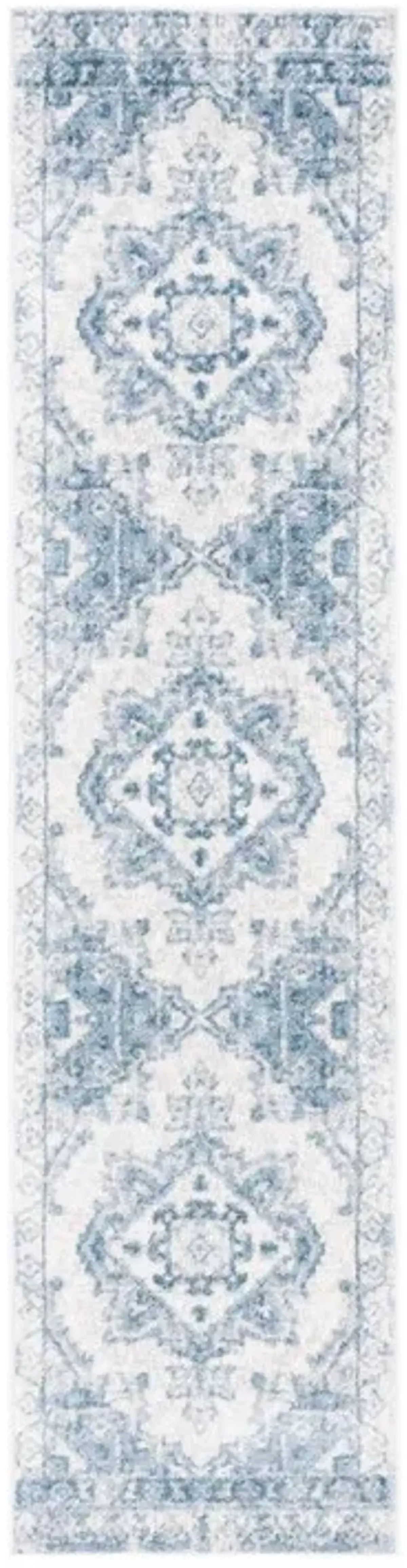 LAYLA 100 Blue  2'-2' X 9' Runner Rug