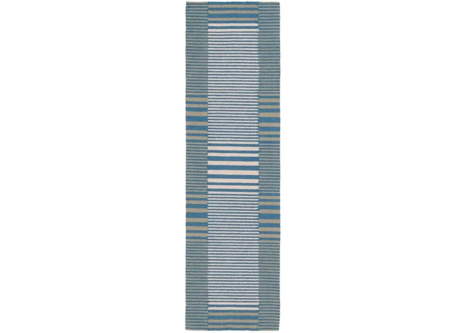 GENRE 201 Blue 2'-3' X 8' Runner Rug