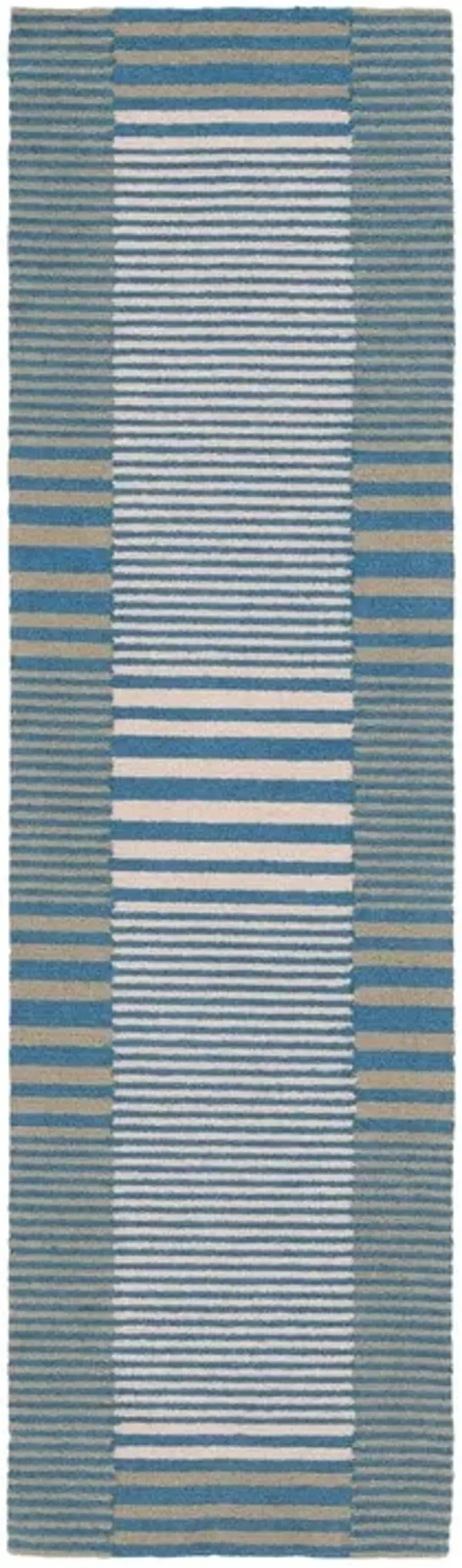 GENRE 201 Blue 2'-3' X 8' Runner Rug