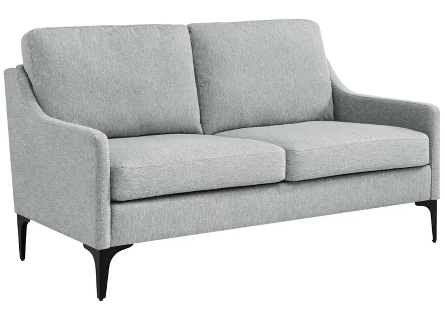 Corland Upholstered Fabric Loveseat