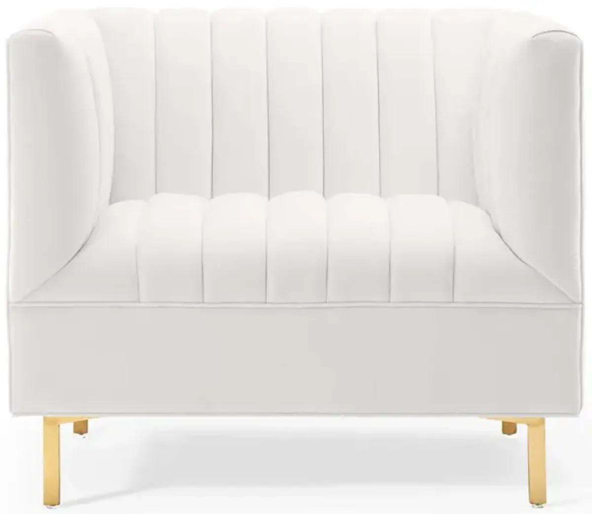 Shift Channel Tufted Performance Velvet Armchair