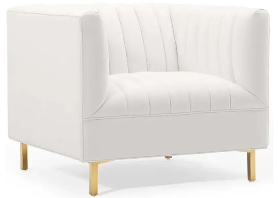 Shift Channel Tufted Performance Velvet Armchair