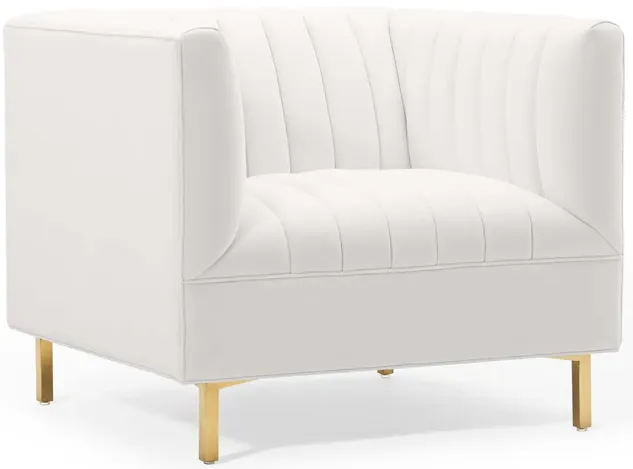 Shift Channel Tufted Performance Velvet Armchair